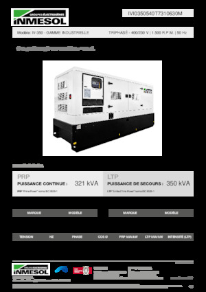 Diesel Power Generators INMESOL IV-350