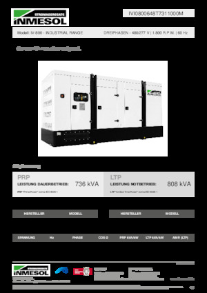 Dizel Jeneratörler INMESOL IV-800