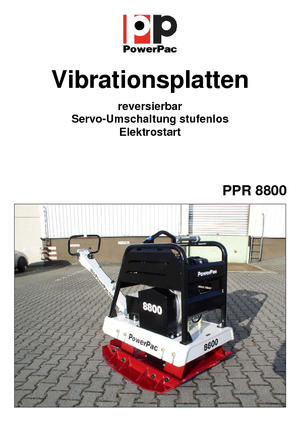 Reversible Vibratory Plate Compactors PowerPac PPR 8800