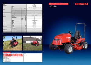 Municipal Tractors Front Hitch Shibaura SG 280