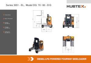 Diesel Sideloaders Hubtex DQ 80-G