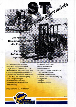 Diesel Truck Mounted Forklifts Cangaru / Transmanut ST.30.5b.2528 D.Ra