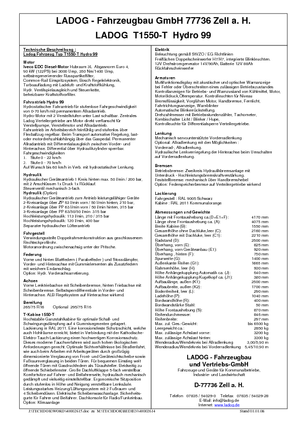 Municipal Tractors Front Hitch Ladog T 1550 G TransFlex