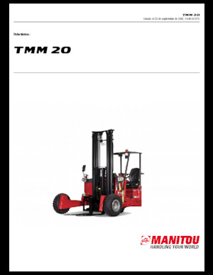 Diesel Truck Mounted Forklifts Manitou TMM 20