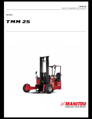 Dizel kamyon monteli forkliftler Manitou TMM 25