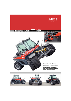 Belediye çok amaçlı araçlar dizel Aebi TT 140