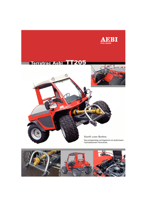 Municipal Tractors Front Hitch Aebi TT 205