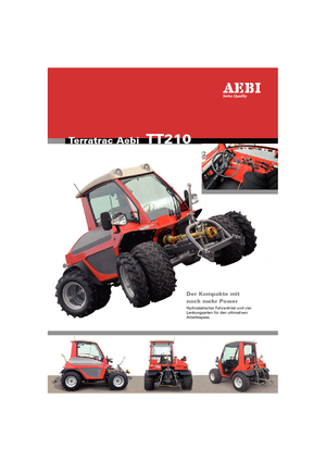 Municipal Tractors Front Hitch Aebi TT 210