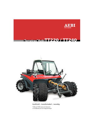 Municipal Tractors Front Hitch Aebi TT 220