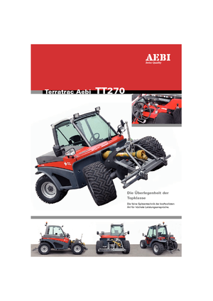 Municipal Tractors Front Hitch Aebi TT 270