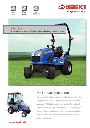 Compact Utility Tractors Iseki TXG 237