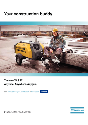 Taşınabilir Hava Kompresörleri - Dizel, Elektrikli, Benzinli Atlas Copco XAS 27 Hp