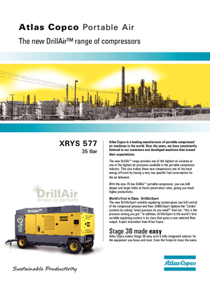 Portable Air Compressors - Diesel, Electric, Gasoline Atlas Copco XRYS 577 CD