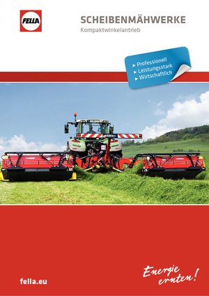 Koşullandırıcı içeren çekilir tip çim biçme makineleri diski Fella SM 3575 TRANS-RC