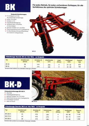 Disk çinko tırmığı Brix BK 250 D