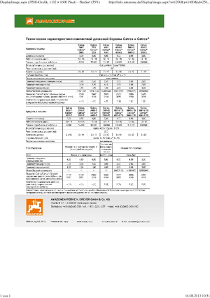 Disk çinko tırmığı Amazone Catros* 6001-2 RW