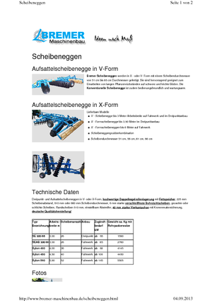 Disc-zinc harrow Bremer Xylon 590