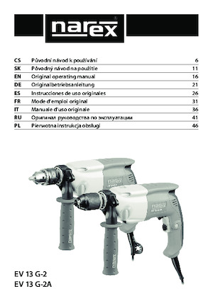 Drills & Screw Drivers Narex EV 13 G-2A