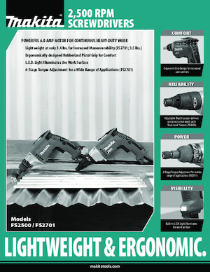 Matkaplar ve Tornavidalar Makita FS2701