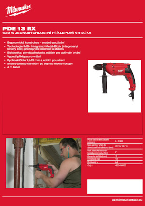 Drills & Screw Drivers Milwaukee PDE 13 RX