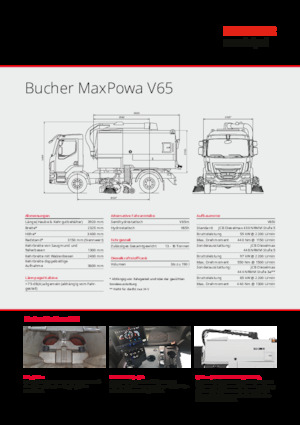 Dual Operation Sweeper Trucks Bucher-Schörling MaxPowa V65m