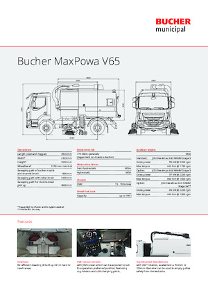 Dual Operation Sweeper Trucks Bucher-Schörling MaxPowa V65m