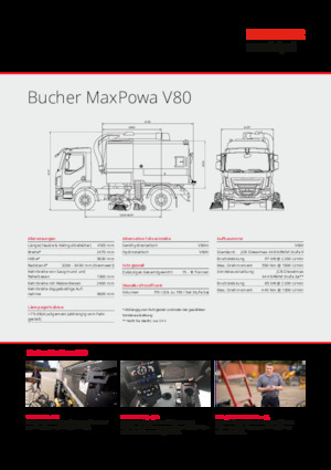 Dual Operation Sweeper Trucks Bucher-Schörling MaxPowa V80m