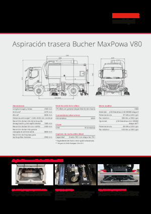 Dual Operation Sweeper Trucks Bucher-Schörling MaxPowa V80h