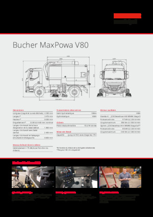 Dual Operation Sweeper Trucks Bucher-Schörling MaxPowa V80m