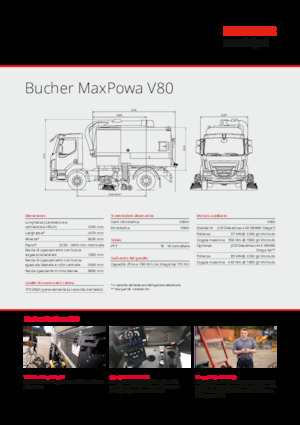 Dual Operation Sweeper Trucks Bucher-Schörling MaxPowa V80m