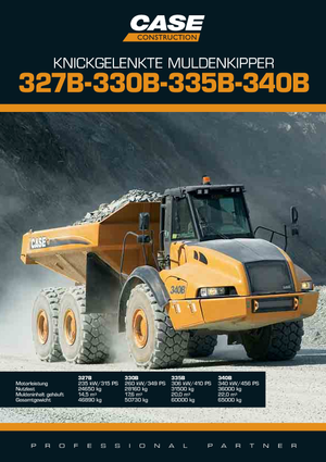 Mafsallı damperli kamyonlar Case 340B