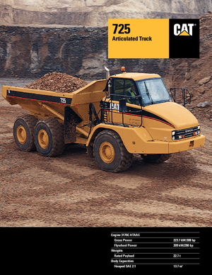 Articulated Dump Trucks Caterpillar 725