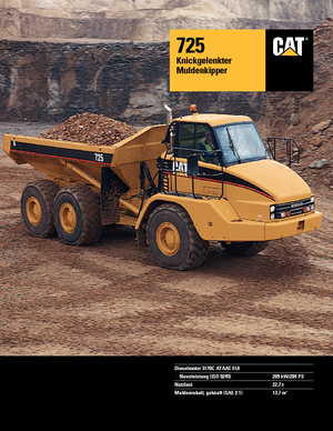 Articulated Dump Trucks Caterpillar 725