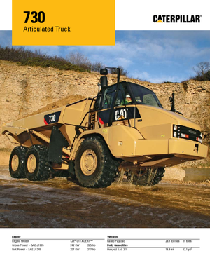 Articulated Dump Trucks Caterpillar 730