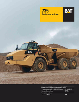 Mafsallı damperli kamyonlar Caterpillar 735B
