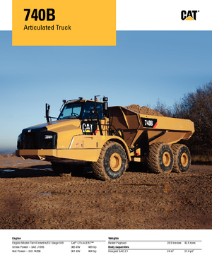 Articulated Dump Trucks Caterpillar 740B