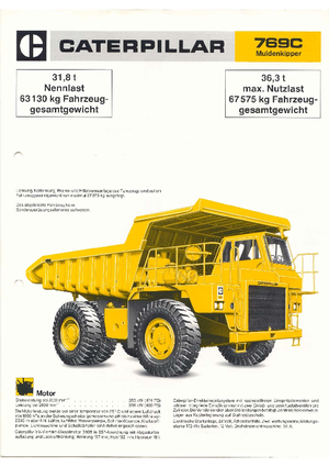 Rigid Dump Trucks Caterpillar 769 C