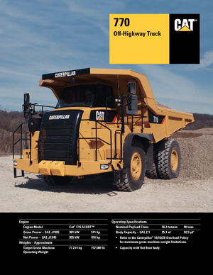 Rigid Dump Trucks Caterpillar 770