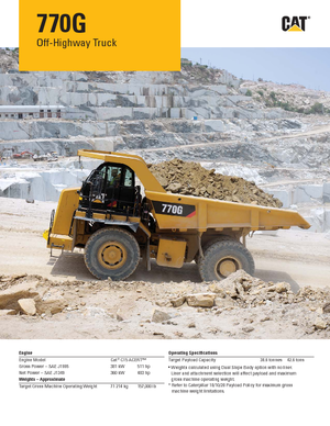 Rigid Dump Trucks Caterpillar 770G