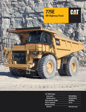 Rigid Dump Trucks Caterpillar 775 E