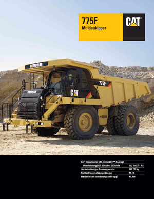 Sabit damperli kamyon Caterpillar 775F