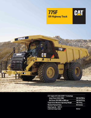 Sabit damperli kamyon Caterpillar 775F