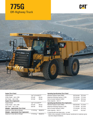 Rigid Dump Trucks Caterpillar 775G