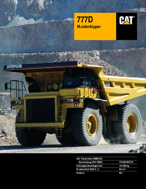 Sabit damperli kamyon Caterpillar 777 D