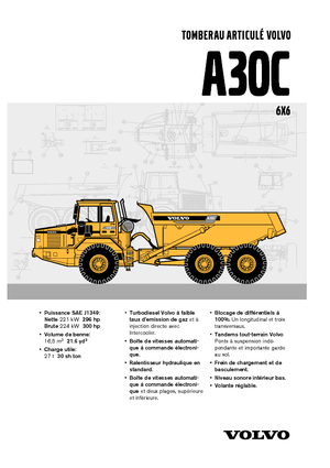 Articulated Dump Trucks Volvo A30C 6x6