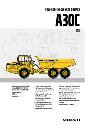 Articulated Dump Trucks Volvo A30C 6x6