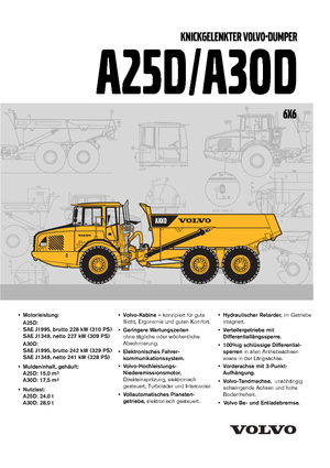 Articulated Dump Trucks Volvo A30D 6x6