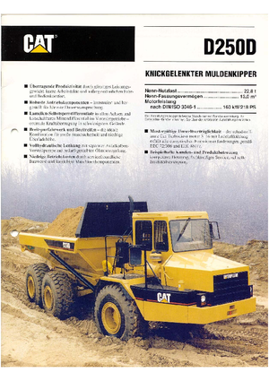 Articulated Dump Trucks Caterpillar D 250 D