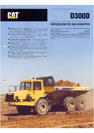 Articulated Dump Trucks Caterpillar D 300 D