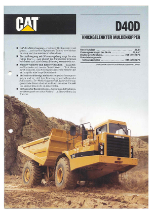 Articulated Dump Trucks Caterpillar D 40 D